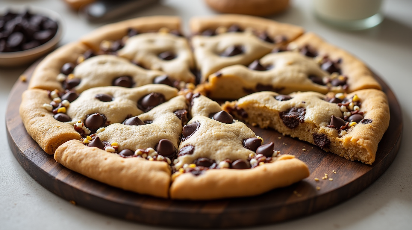 Chocolate Chip Cookie Pizza